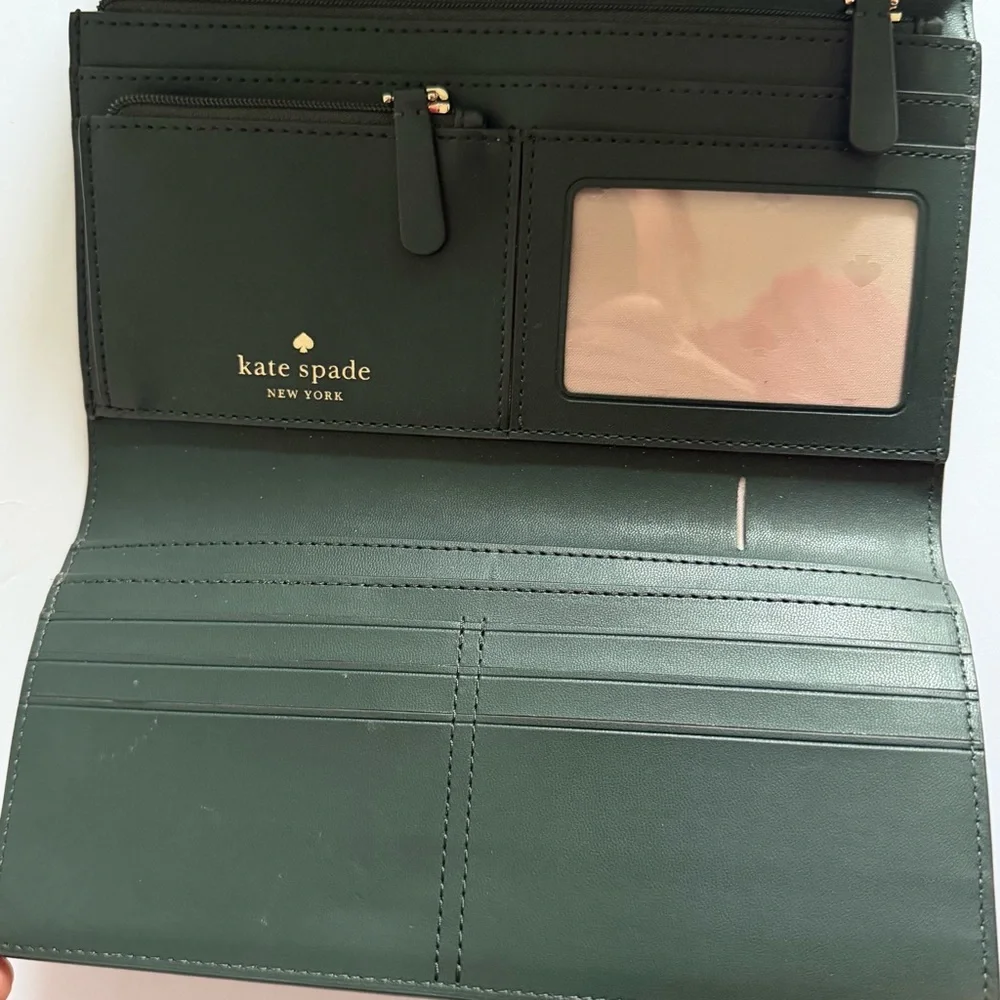 KATE SPADE‎ Bixby Place Phoenix Trifold Clutch Wallet Spruce Green NWOT
